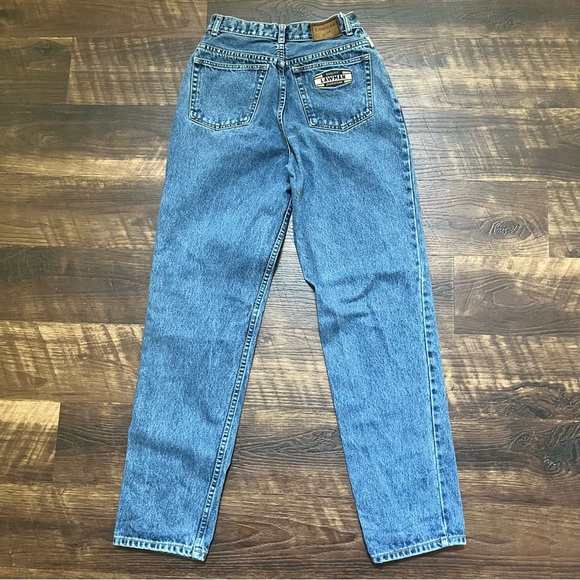 Vintage Lawman Spellout high rise denim rodeo western jeans Sz 7 24” x 30” - Picture 2 of 12